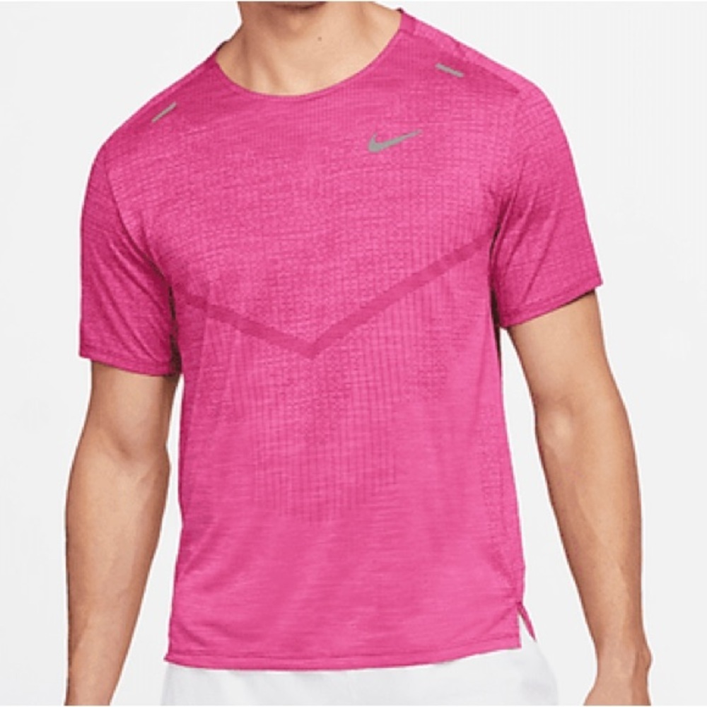 Nike Dri Fit ADV TechKnit Pink Men’s Workout Shirt Small